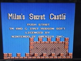 MILON'S SECRET CASTLE (Nintendo NES) Authentic Game Cart Only Clean & Tested