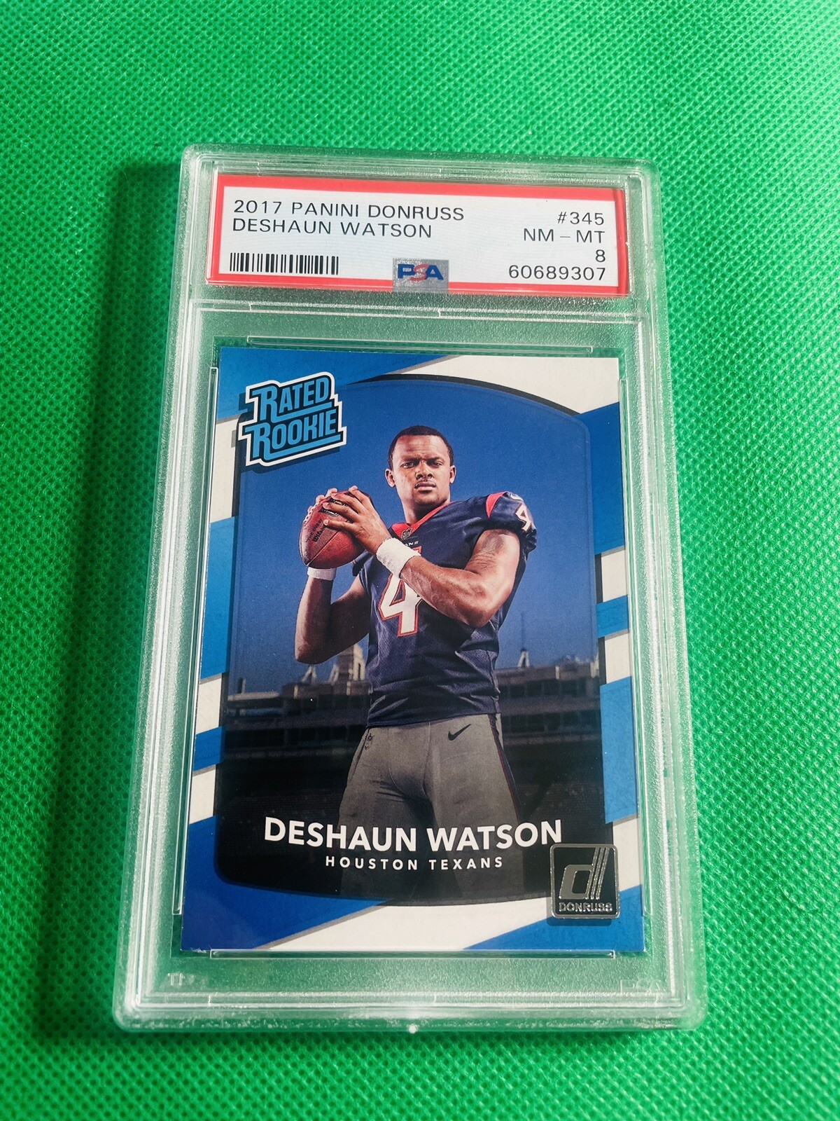 2017 Panini Donruss Deshaun Watson Rc Psa 8 #345