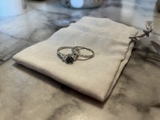 Blue Green Sapphire Engagement Ring With Wedding Band