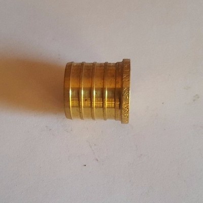 1 PIECE 1'' PEX PLUG (END CAP) - BRASS CRIMP FITTINGS (LEAD-FREE)