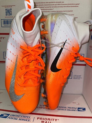 Nike Vapor Untouchable Pro 3 Mens 10 White/Orange Football Cleats 917165-106 Nike Vapor Untouchable Pro 3 Mens 10 White/Orange Football  main image 4