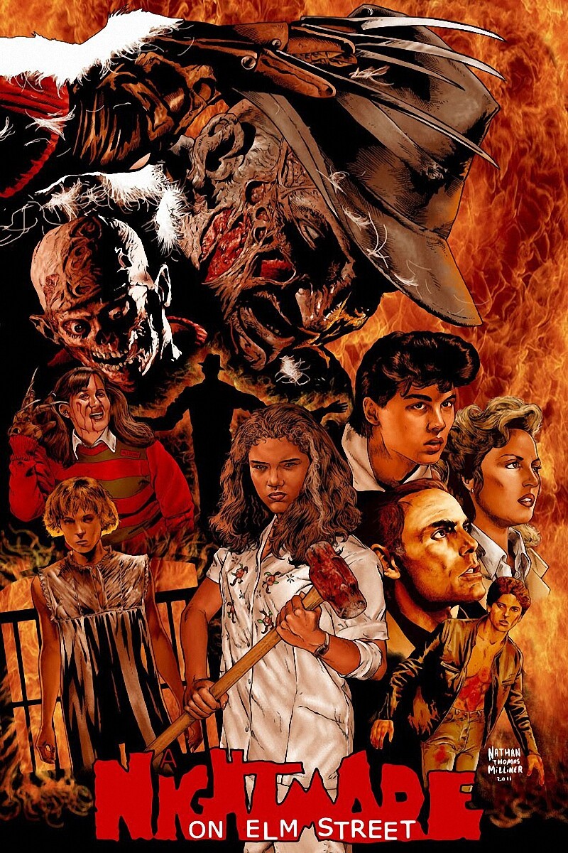 A Nightmare on Elm Street Movie Poster 18x12" Horror Film Art Silk Print