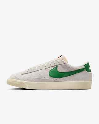New Nike Blazer Phantom Low '77 PRM Shoes - Summit White/ Green (HF3158-101)