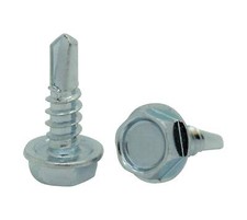  10 x 5/8" Zinc Hex Washer Head TEK Self Drilling Sheet Metal Screws, 100 Qty B