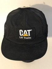 CAT Lift Trucks Adjustable Mesh Trucker Hat/Cap Patch BLACK USA Made By TONKIN