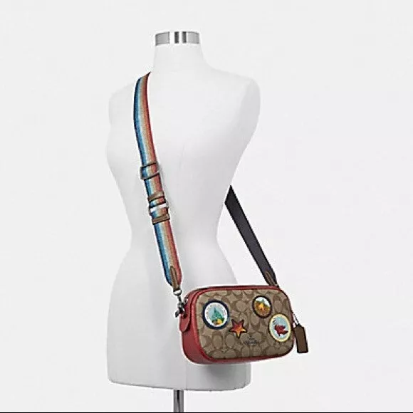 Coach Wizard of Oz Signature C. print w patches rainbow strap