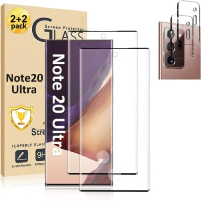 4 in 1 Tempered Glass For Galaxy Note 20 Ultra  Screen and Camera Lens Protector