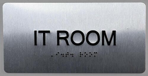 Panneau de chambre I.T argent-tactile panneau braille (brosse argent, taille 4x8) - Photo 1/5