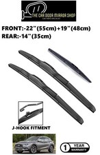 For Infiniti QX30 2016-2020 Windscreen Wiper Blades Front Rear Set 22"19"14" New