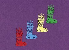 STOCKING with Gifts 2 die cuts Christmas scrapbook cards