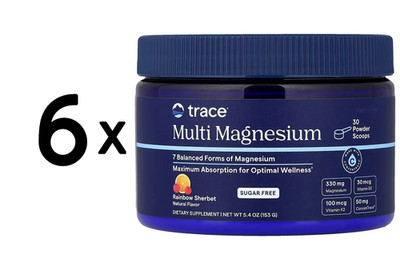 6 x Trace Minerals Multi Magnesium, Rainbow Sherbet - 153g (196,07 EUR/kg)