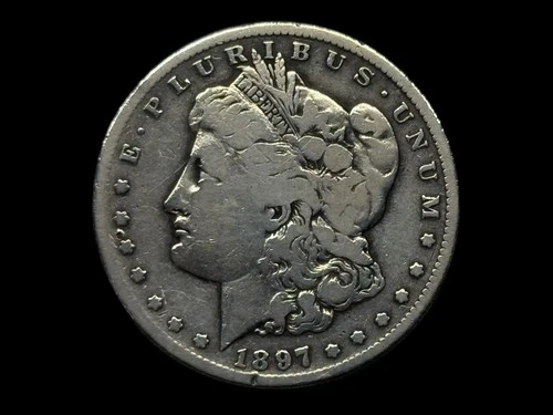 💰1897 S Morgan Silver Dollar, Ungraded, Cleaned, See Description. Free Gift!💵