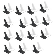 Black  White Rubber Ring Finger Jewelry Showcase Display Stands Kit 60 Pcs