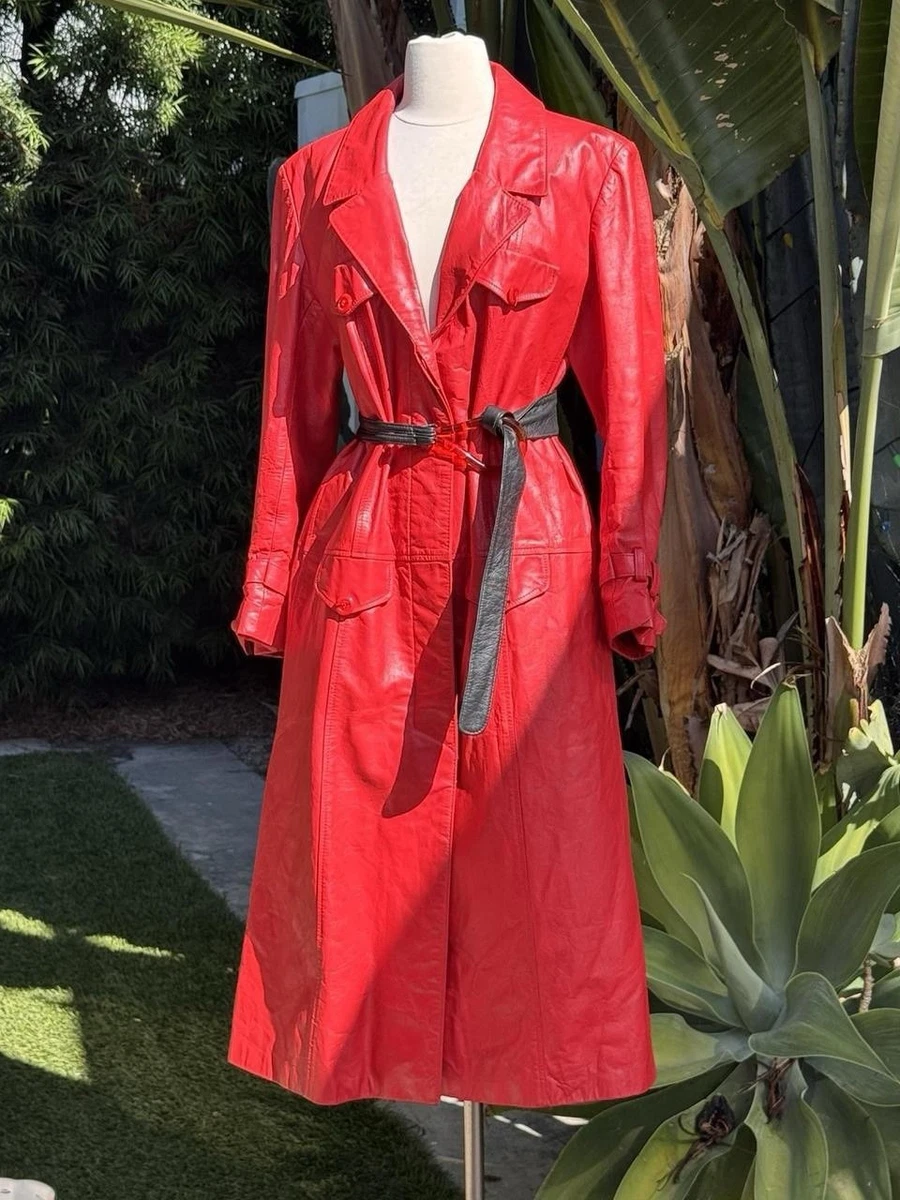 Red Leather 1970s Vintage Coats, Jackets & Vests for Women for