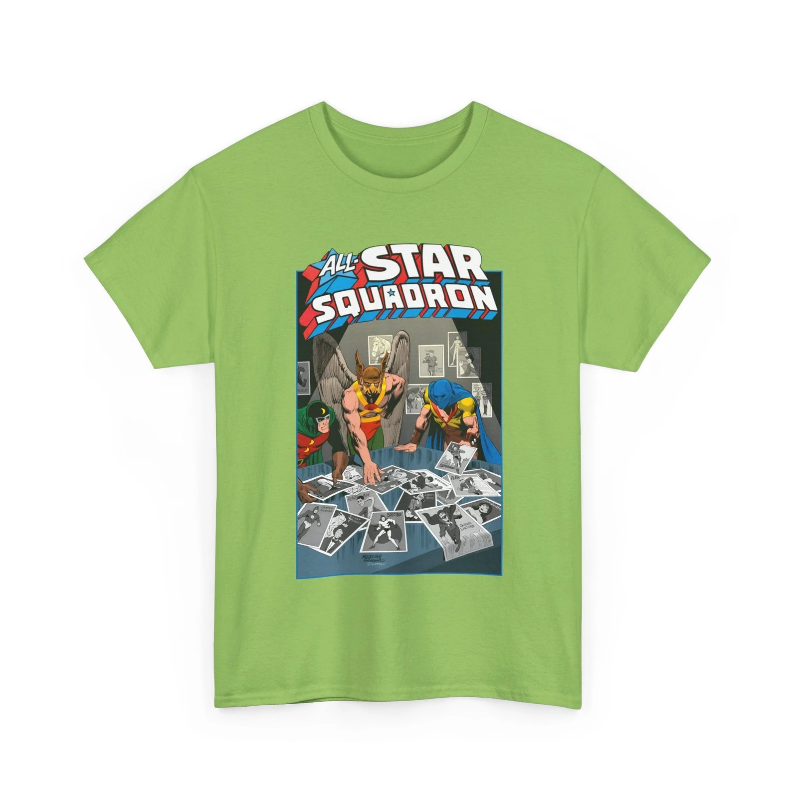 All-Star Squadron T-Shirt - Hawkman, Dr Mid-Nite, Atom - JSA Members - DC Comics