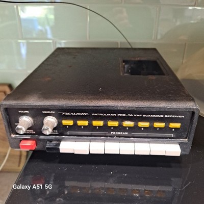 Vintage Realistic Patrolman PRO-7A VHF Scanning Receiver, 8 CRYSTAL 20-187 Japan