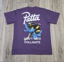 PATTA - BUMBLE BEE - DON'T HATE POLLINATE  T-Shirt - UK Large - Purple - RRP £55
