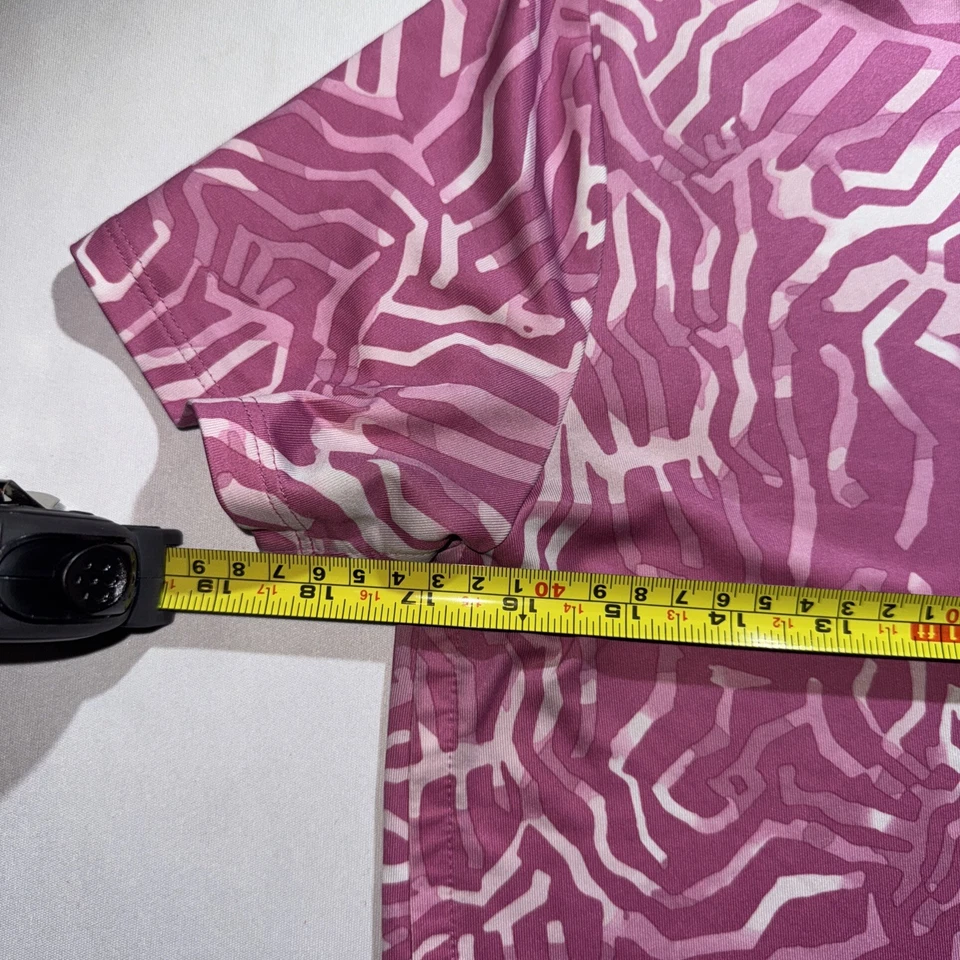 Polo de golf Nike juvenil grande Dri FIT manga corta ajuste estándar cuello en V rosa preppy Foto 3 de 4