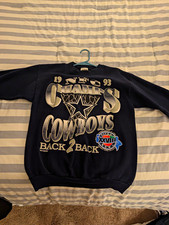 Vintage Dallas Cowboys Super Bowl XXVII Back 2 Back Champs Sweatshirt L Navy
