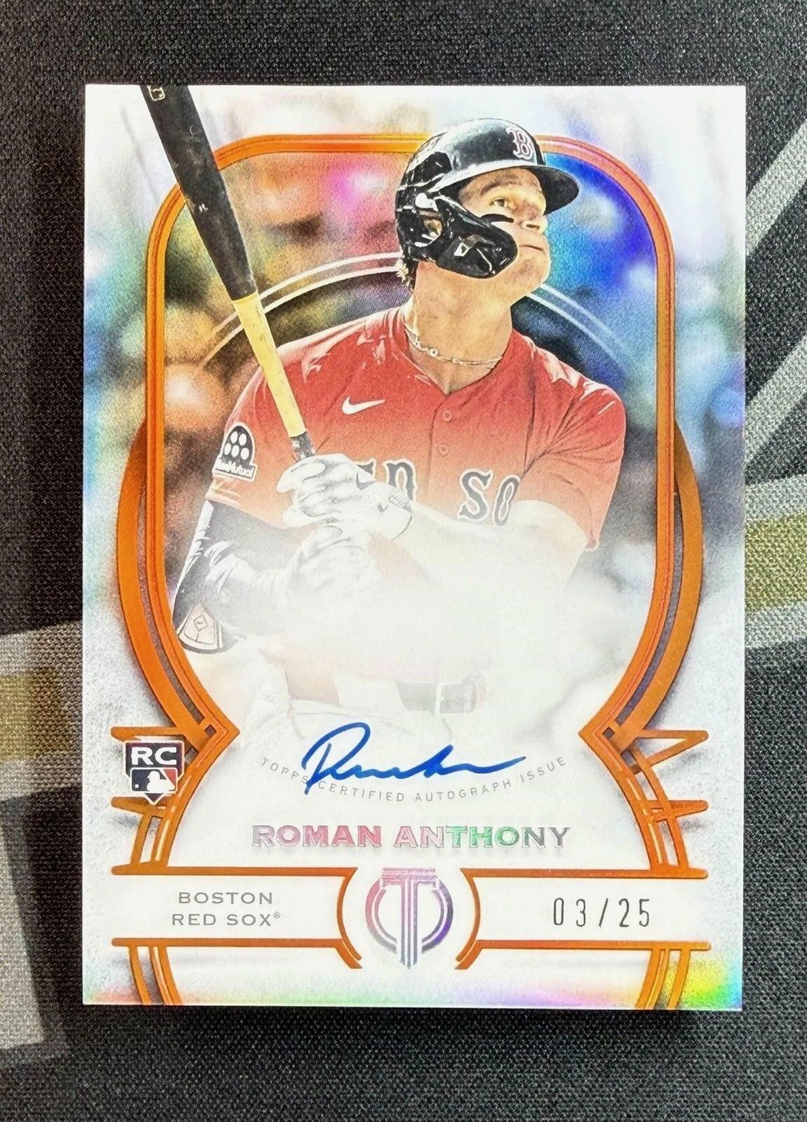 2026 Topps Tribute Roman Anthony Orange Auto /25 TA-RA Red Sox
