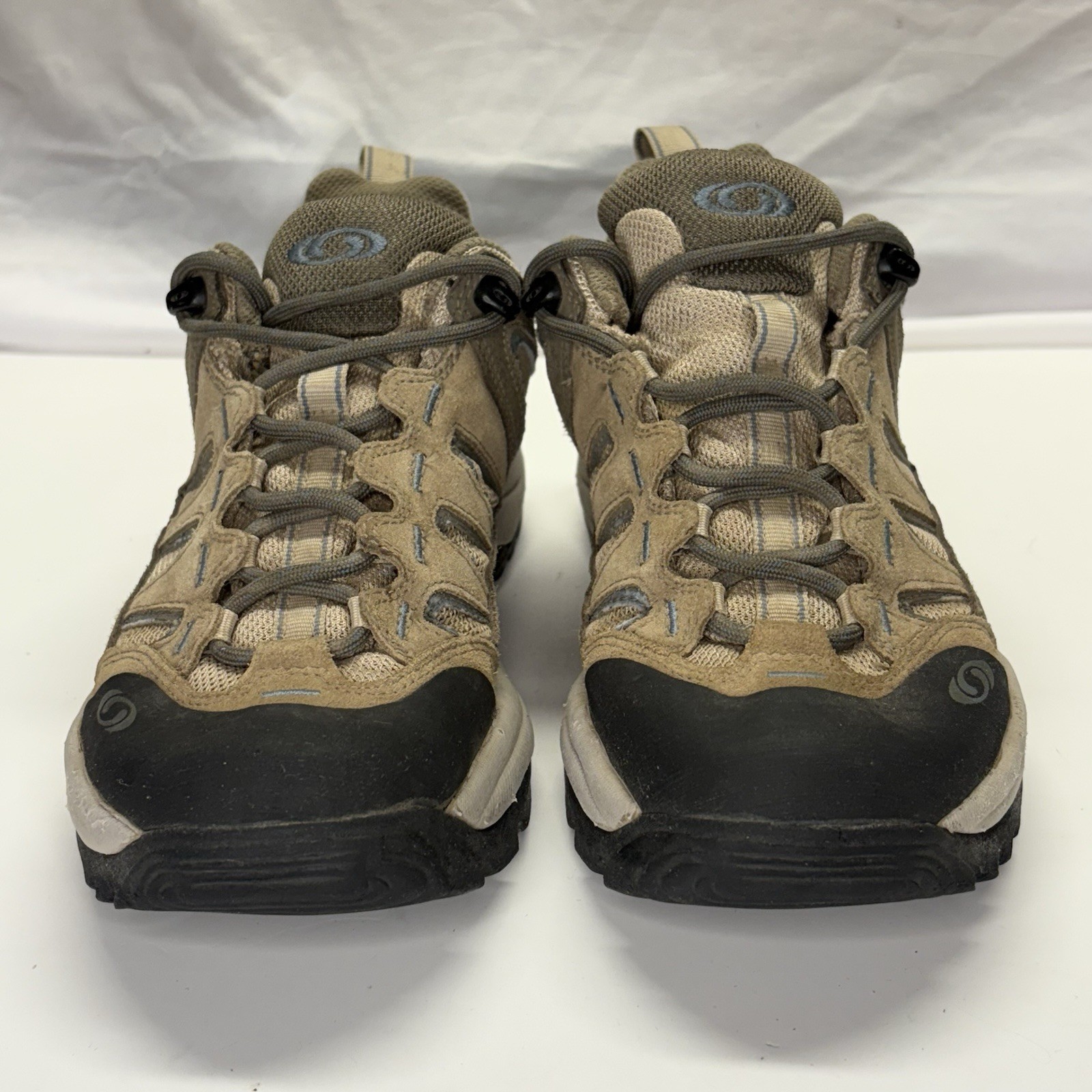 Stivali da trekking Salomon donna Solaris bassi in pelle marrone Contragrip A4 taglia 6