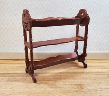 JBM Dollhouse Book Trough Stand Arts and Crafts Style LARGE 1:12 Scale Miniature