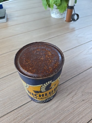 Vintage Richlube Motor Oil Can 1 Quart (Full) Richfield Pennsylvania Penn - Picture 10 of 11
