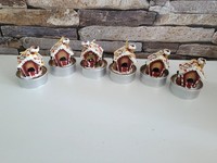 Wurm Teelicht Lebkuchenhaus 6-Er Set Sehr Dekorativ Dekoration Weihnachten