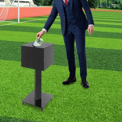 Suggestion Box With Lock And Key Ballot Box Floor Standing Donation Box W Wheels