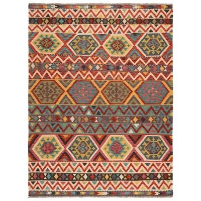 Kelim Afghan 257X198 Cm Handwoven Oriental Carpet Rug