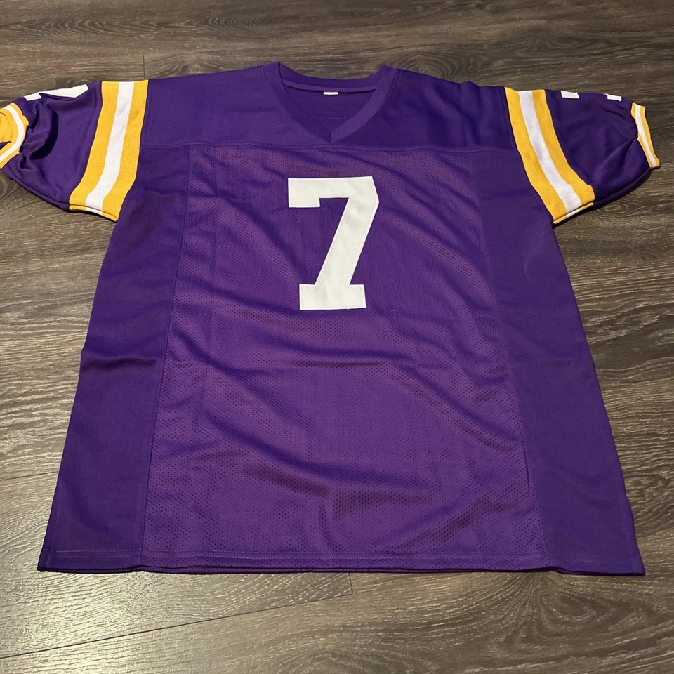 Bert Jones Signed Jersey LSU Tigers Colts JSA Ruston Rifle Nickname Inscription - Image 4 of 4