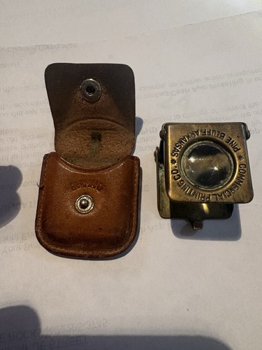 VTG Germany Brass Folding Magnifying Glass Loupe