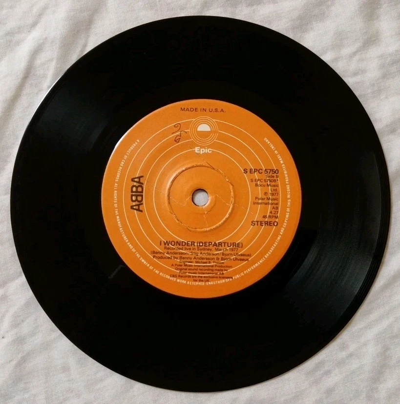 ABBA-Name Of The Game/I Wonder (Departure) Vinyl 7" Single.1977 Epic S EPC 5750. - Image 4 of 4