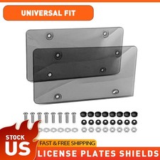 2pcs Unbreakable License Plate Protector Universal Fitment Trim Front Rear