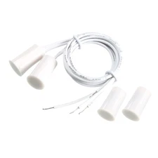 2pcs RC-33 NC Recessed Wired Contact Sensor Alarm Magnetic Reed Switch White