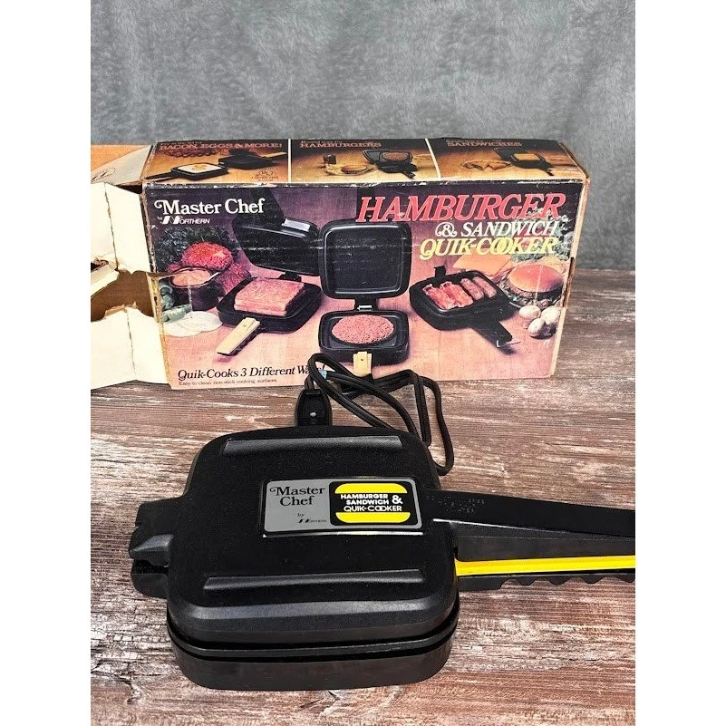 Master Chef Hamburger Sandwich Quik Cooker Electric Griddle Model 3041
