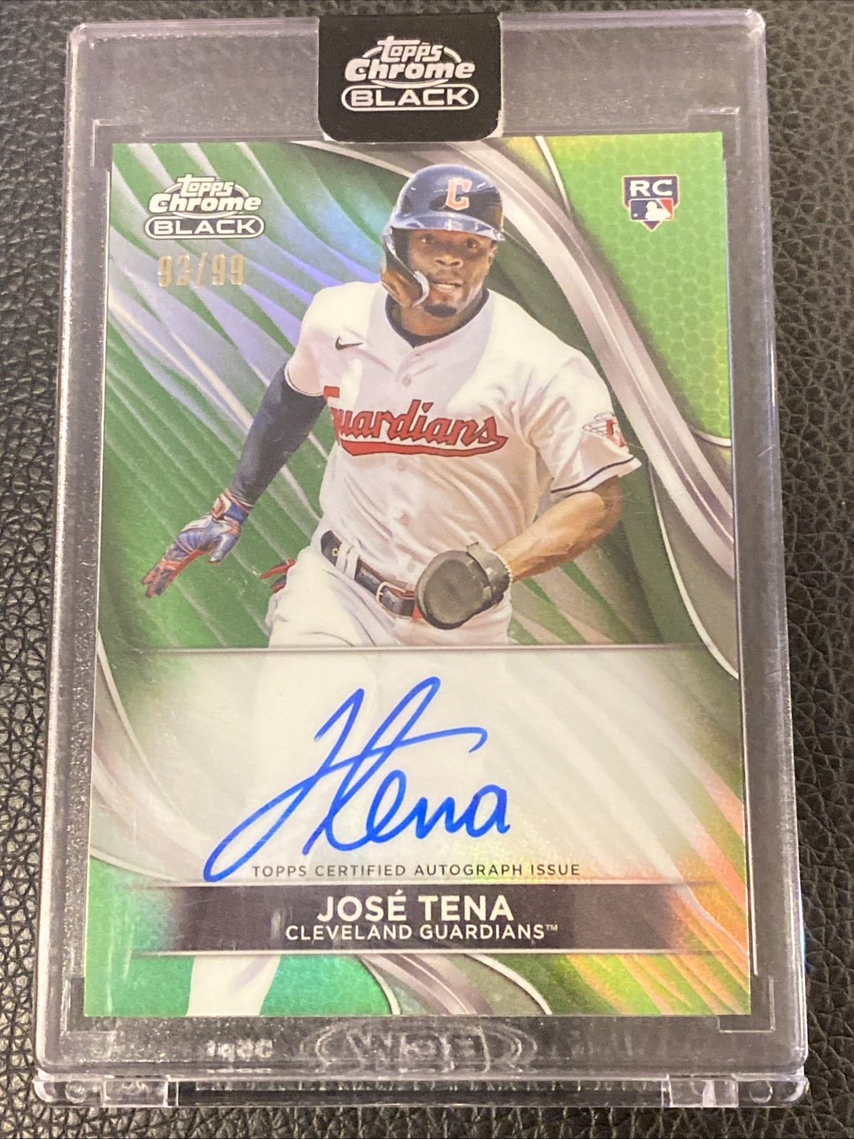 2024 Topps Chrome Black Auto Jose Tena /99 #CBA-JTE Green Refractor Encased *2A