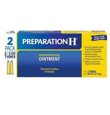 Preparation H Hemorrhoid Symptom Ointment, 2 pack (57g Each) 🇺🇸
