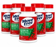 5 Pack Move Free Joint Health Advanced MSM With Glucosamine Coated Tablets 120