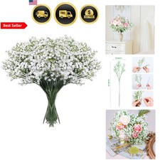 Artificial Baby's Breath Flowers 18 Pcs Reusable White Gypsophila for Wedding...