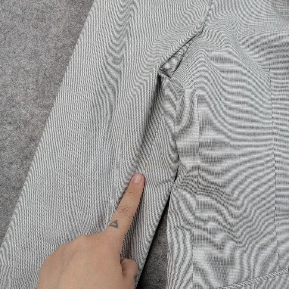 Express Blazer Mens 36S Gray Two Button Notch Lapel Made in Japan Suit Jacket - Image 2 of 4