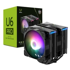 Dual 120mm Fan Air CPU Cooler w/ Addressable RGB & PWM Fan 6 Heatpipes, 220W TDP