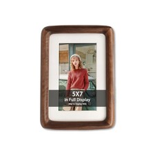 5x7 Natural Dark Walnut Solid Wood Picture Frames, Hand Make Crafted Original...