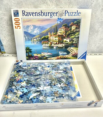 Ravensburger Villa Bella Vista Boats 500 Piece Pieces Jigsaw Puzzle Counted