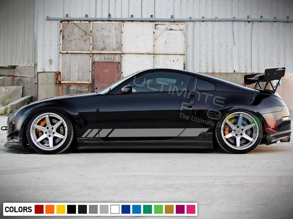 Calcomanía adhesiva para 350Z Nissan gráfico rayas laterales afinación carreras ala luz labial Foto 2 de 4