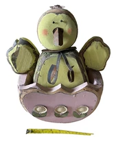 Primitive Folk Art - Wood Baby Chick Hatching - Handcrafted Easter Decor -8"x12"