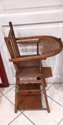 ANCIENNE CHAISE DE Bébé modulable en Bois à Poupée ou Ours en Peluche : 1950 EUR 19,95 - FR