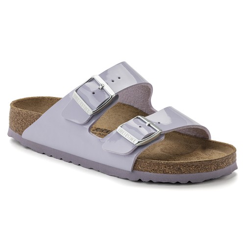 BIRKENSTOCK ARIZONA Birko-Flor Patent Sandals Purple Fog New | eBay