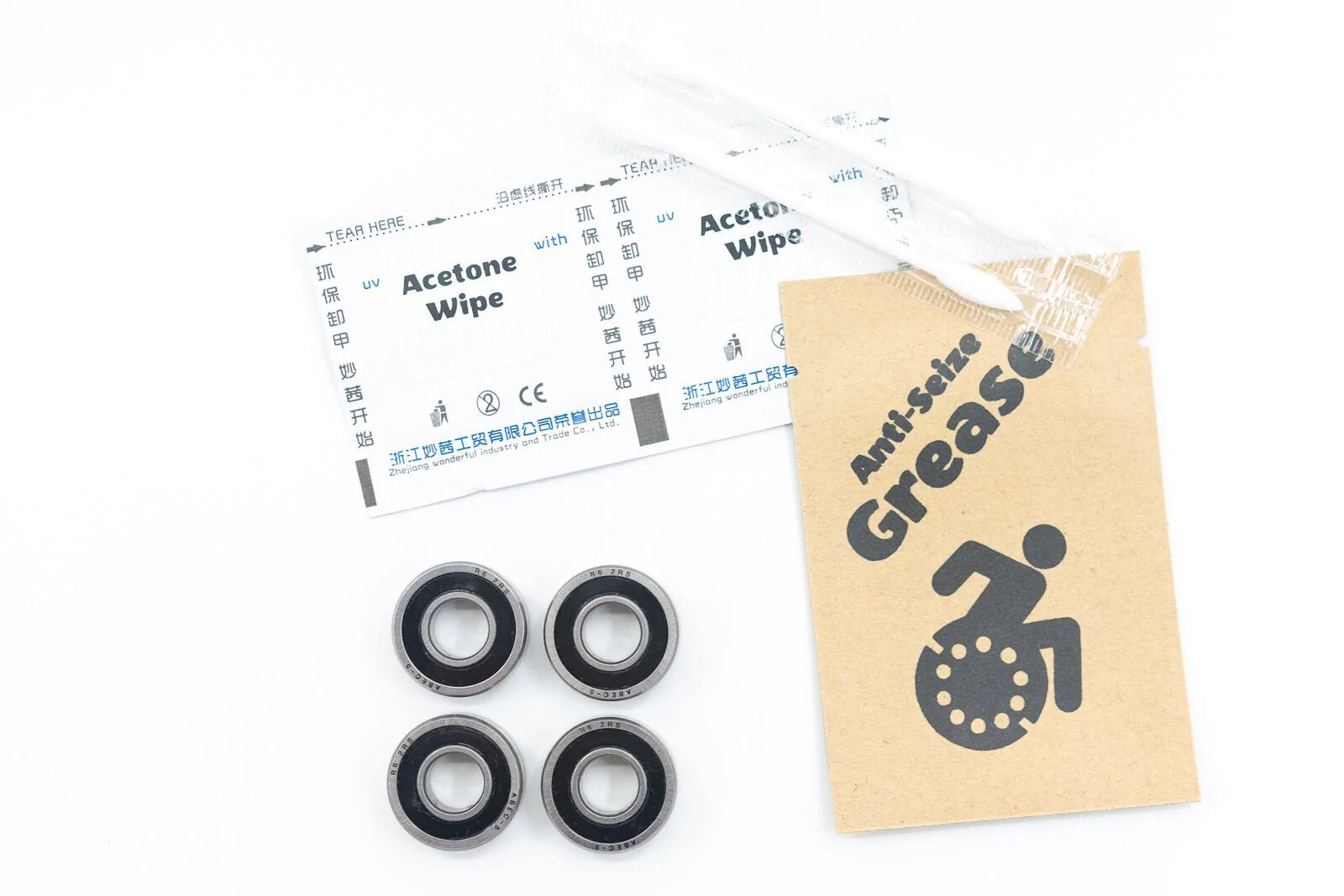 Front Caster Wheelchair Bearings R6 ABEC-5 3/8x7/8x.2812