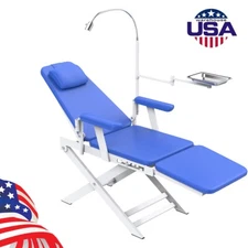Dental Portable Mobile Chair LED Light Folding Chair For Air Turbine Unit 4 Hole